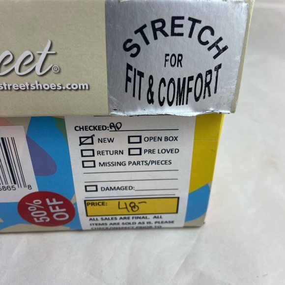 EASY STREET Sayre Woman’s Sandals Denim Round Toe Wedge Slip On Shoes 10 M. New - Picture 14 of 14